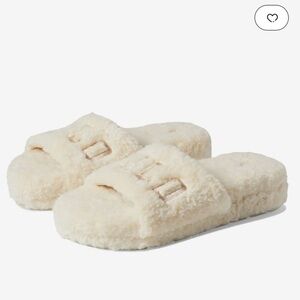 Polo Ralph Lauren Robin Faux Shearling Platform Slipper (Women) CREAM, Size 11 M